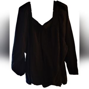 Terra & Sky Bohemian square neck long sleeved shirt
